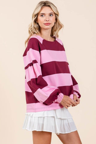 Mittoshop Striped Snap Shoulder Long Sleeve T-Shirt - 1985 the VAULT Boutique