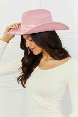 Fame Western Cutie Cowboy Hat in Pink - 1985 the VAULT Boutique