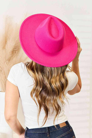 Fame Flat Brim Fedora Fashion Hat - 1985 the VAULT Boutique