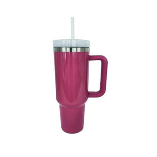 Stainless Steel Tumbler with Handle and Straw - 1985 the VAULT Boutique