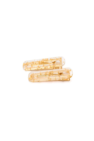 Double Trouble 2 Pack Hair Clip in Gold Leaf - 1985 the VAULT Boutique