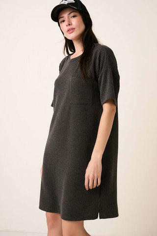 Mittoshop Urban Rib Knit Short Sleeve Tee Dress - 1985 the VAULT Boutique