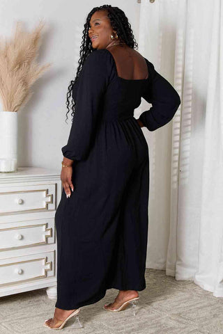 Double Take Square Neck Jumpsuit with Pockets - 1985 the VAULT Boutique