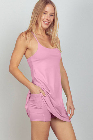 VERY J Sleeveless Active Tennis Dress with Unitard Liner - 1985 the VAULT Boutique