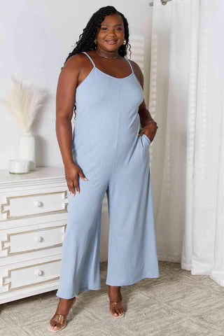 Basic Bae Full Size Spaghetti Strap V-Neck Jumpsuit - 1985 the VAULT Boutique