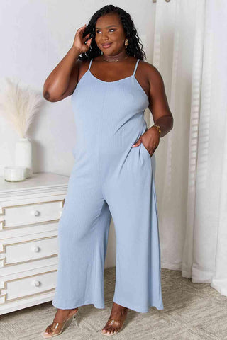 Basic Bae Full Size Spaghetti Strap V-Neck Jumpsuit - 1985 the VAULT Boutique