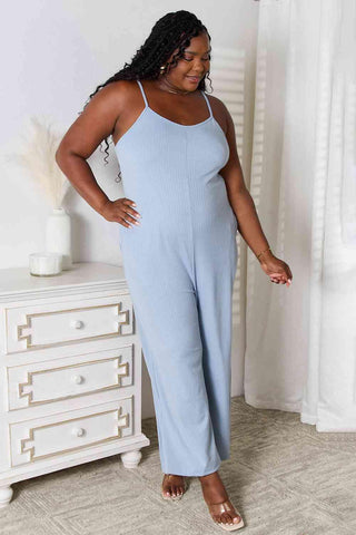 Basic Bae Full Size Spaghetti Strap V-Neck Jumpsuit - 1985 the VAULT Boutique