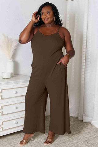 Basic Bae Full Size Spaghetti Strap V-Neck Jumpsuit - 1985 the VAULT Boutique