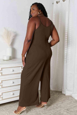 Basic Bae Full Size Spaghetti Strap V-Neck Jumpsuit - 1985 the VAULT Boutique