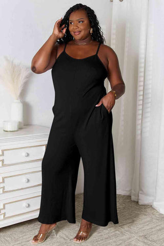 Basic Bae Full Size Spaghetti Strap V-Neck Jumpsuit - 1985 the VAULT Boutique