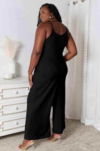 Basic Bae Full Size Spaghetti Strap V-Neck Jumpsuit - 1985 the VAULT Boutique