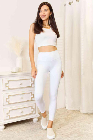 Double Take Wide Waistband Sports Leggings - 1985 the VAULT Boutique