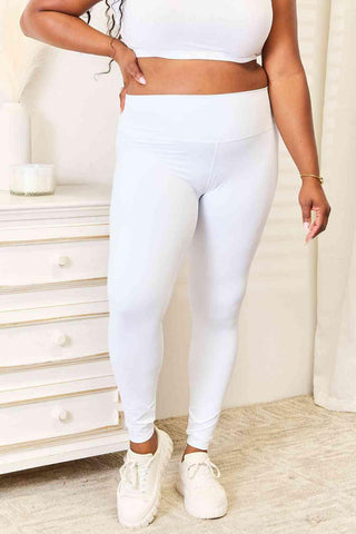 Double Take Wide Waistband Sports Leggings - 1985 the VAULT Boutique