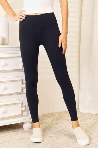 Double Take Wide Waistband Sports Leggings - 1985 the VAULT Boutique