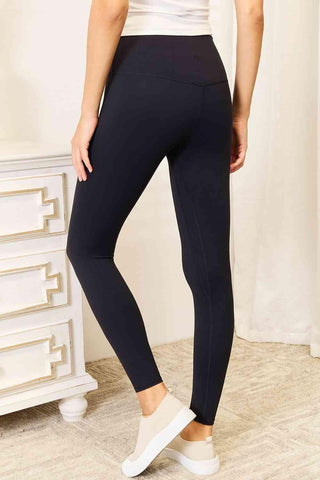 Double Take Wide Waistband Sports Leggings - 1985 the VAULT Boutique