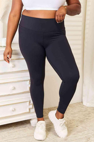 Double Take Wide Waistband Sports Leggings - 1985 the VAULT Boutique