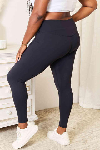 Double Take Wide Waistband Sports Leggings - 1985 the VAULT Boutique