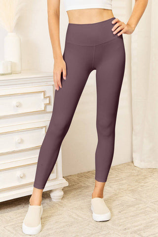 Double Take Wide Waistband Sports Leggings - 1985 the VAULT Boutique