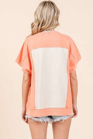 Mittoshop Oversized Color Block Short Sleeve T-Shirt - 1985 the VAULT Boutique