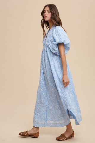 Annie Wear Floral Smock Detail Puff Sleeve Dress - 1985 the VAULT Boutique