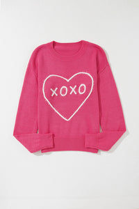 XOXO Round Neck Drop Shoulder Sweater - 1985 the VAULT Boutique