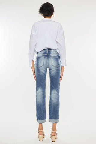 Kancan High Rise Cuffed Straight Jeans - 1985 the VAULT Boutique