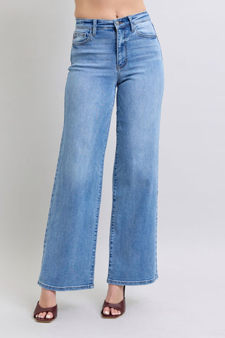 Judy Blue Full Size Wide Leg Jeans with Pockets - 1985 the VAULT Boutique