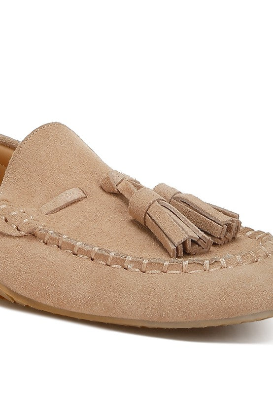 Kipstar Suede Round Toe Tassel Loafers - 1985 the VAULT Boutique