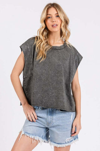 Mittoshop Round Neck Cap Sleeve T-Shirt - 1985 the VAULT Boutique