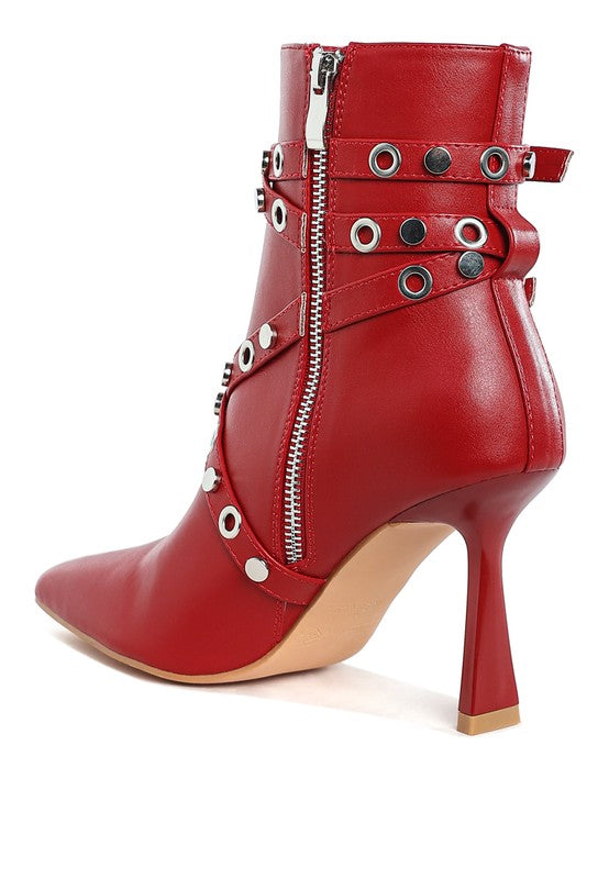 Jaunts Eyelets & Studs Harness Heel Boots - 1985 the VAULT Boutique