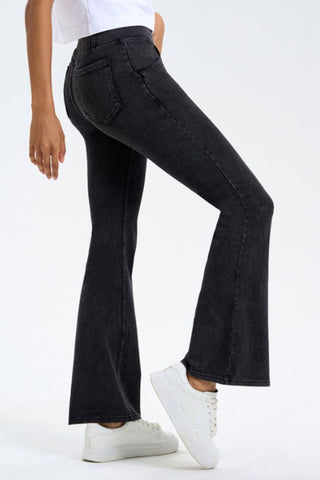 Basic Bae Pocketed Highly Stretchy Bootcut Jeans - 1985 the VAULT Boutique