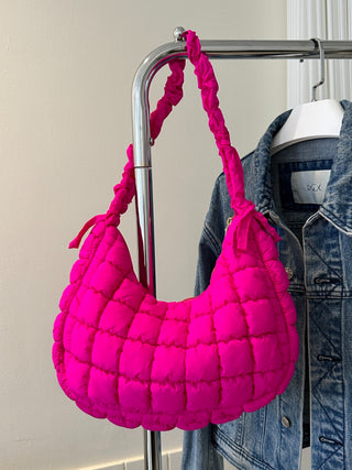 Bubble Texture Ruched Strap Quilted Shoulder Bag - 1985 the VAULT Boutique