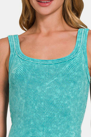 Zenana Ribbed Scoop Neck Tank - 1985 the VAULT Boutique