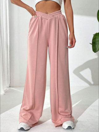 Elastic Waist Wide Leg Pants - 1985 the VAULT Boutique