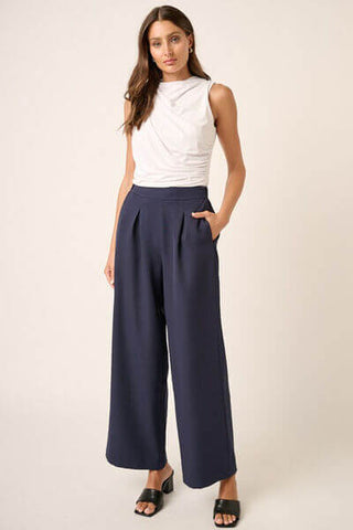 Mittoshop Inverted Pleat Detail Wide Leg Pants - 1985 the VAULT Boutique