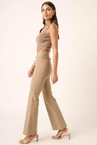 Mittoshop Surplice V Waist Flare Pants - 1985 the VAULT Boutique