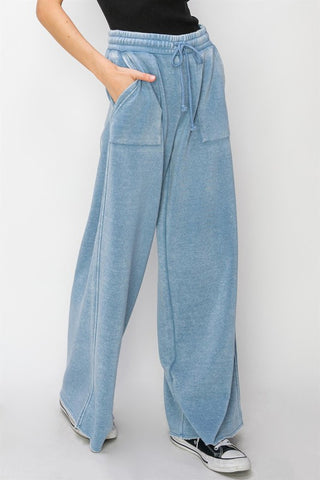 High Rise Wide Leg Drawstring Pants - 1985 the VAULT Boutique