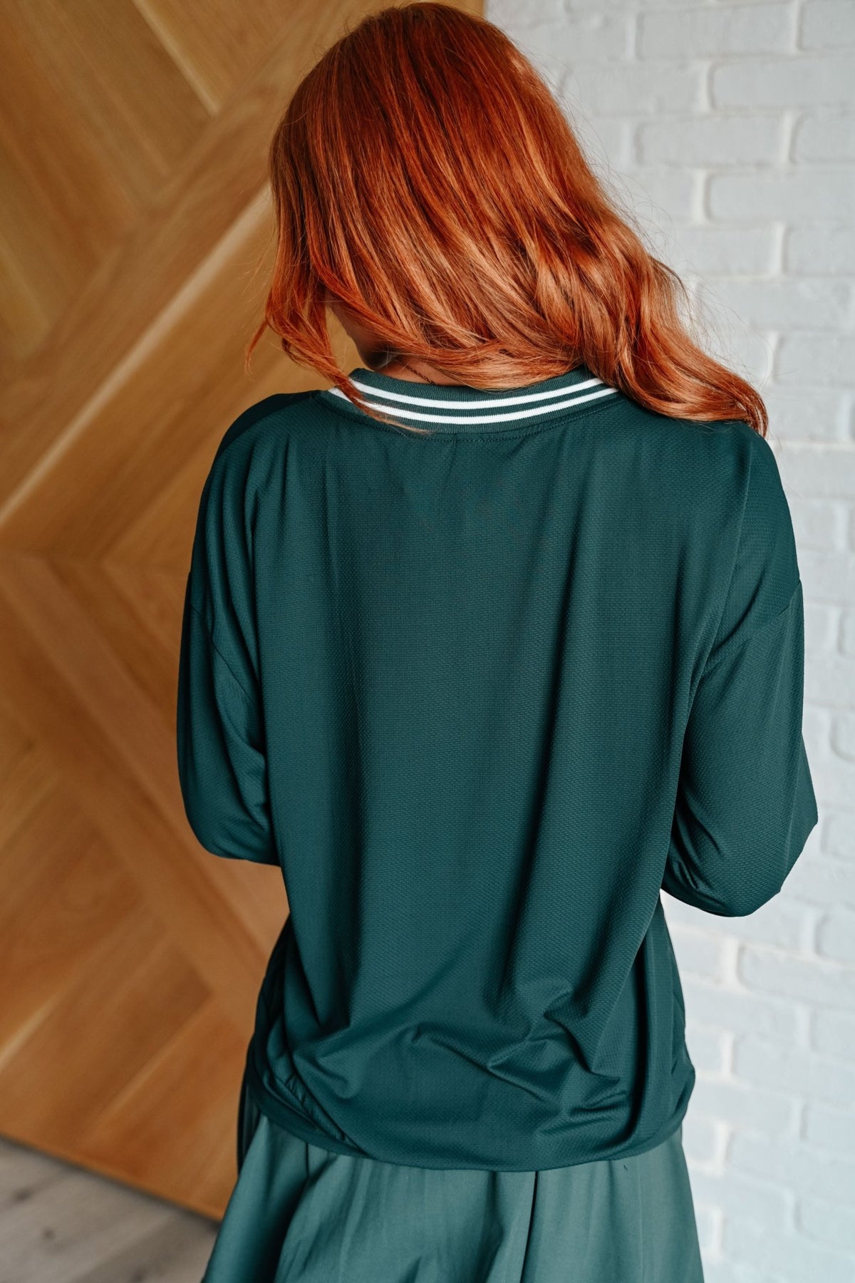 All Out Comfort V - Neck Pullover in Midnight Green - Happily Ever Atchison Shop Co.