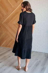 Always Learning Dolman Sleeve Dress in Black - Happily Ever Atchison Shop Co.