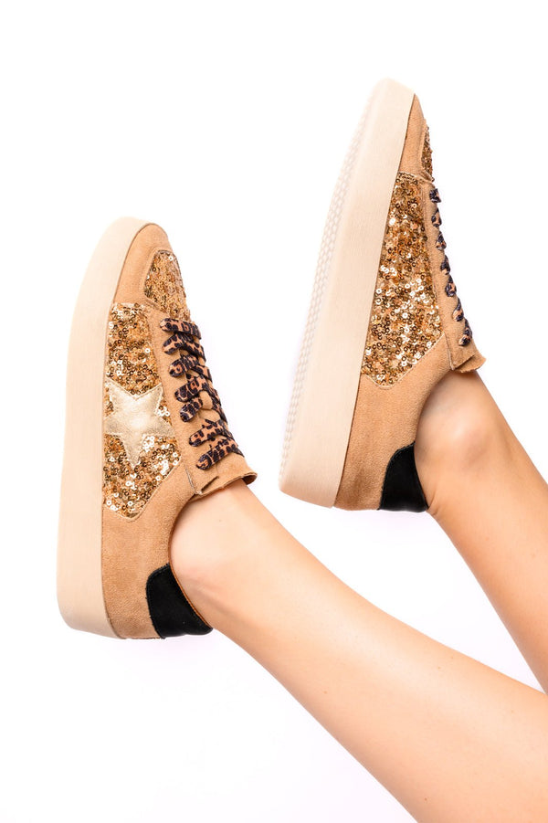 Another Round Sneakers in Gold Sequins - Happily Ever Atchison Shop Co.