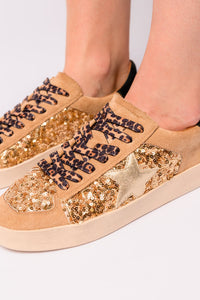 Another Round Sneakers in Gold Sequins - Happily Ever Atchison Shop Co.