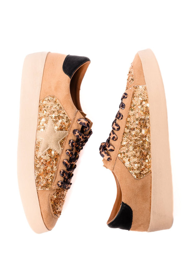 Another Round Sneakers in Gold Sequins - Happily Ever Atchison Shop Co.