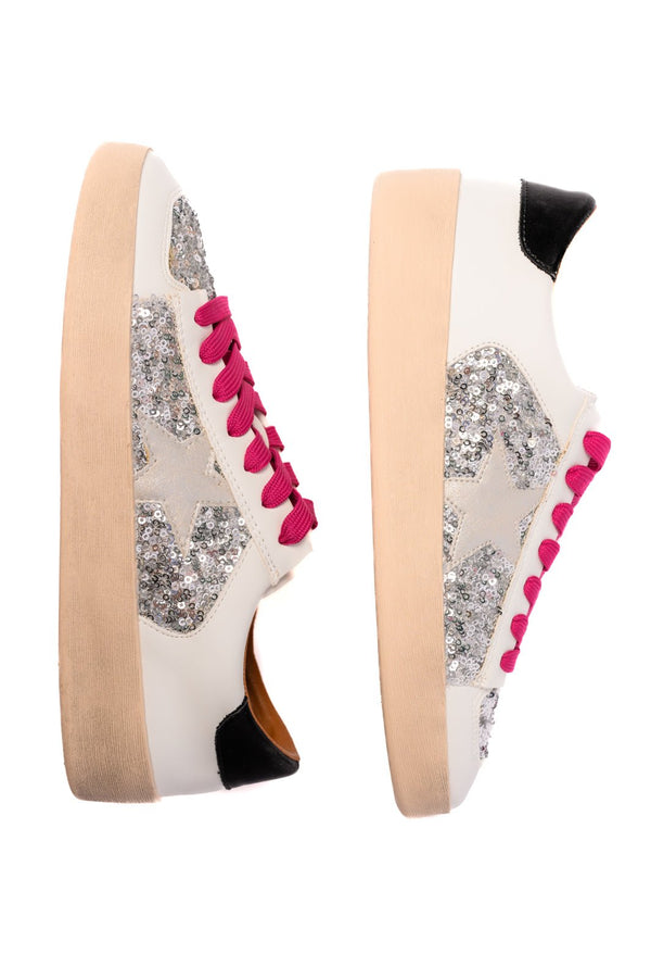 Another Round Sneakers in Silver Sequins - Happily Ever Atchison Shop Co.