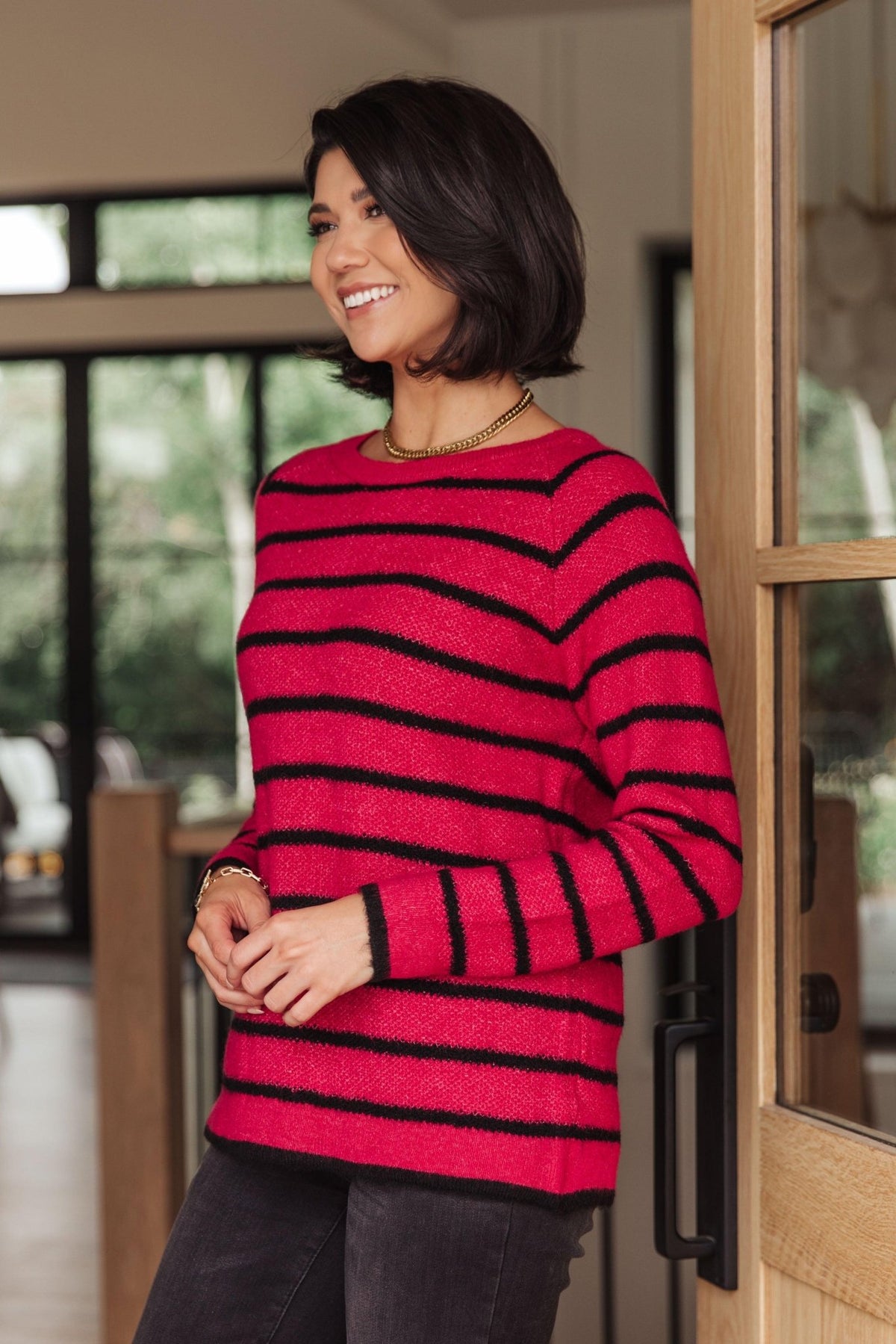 Are We There Yet? Striped Sweater - Happily Ever Atchison Shop Co.