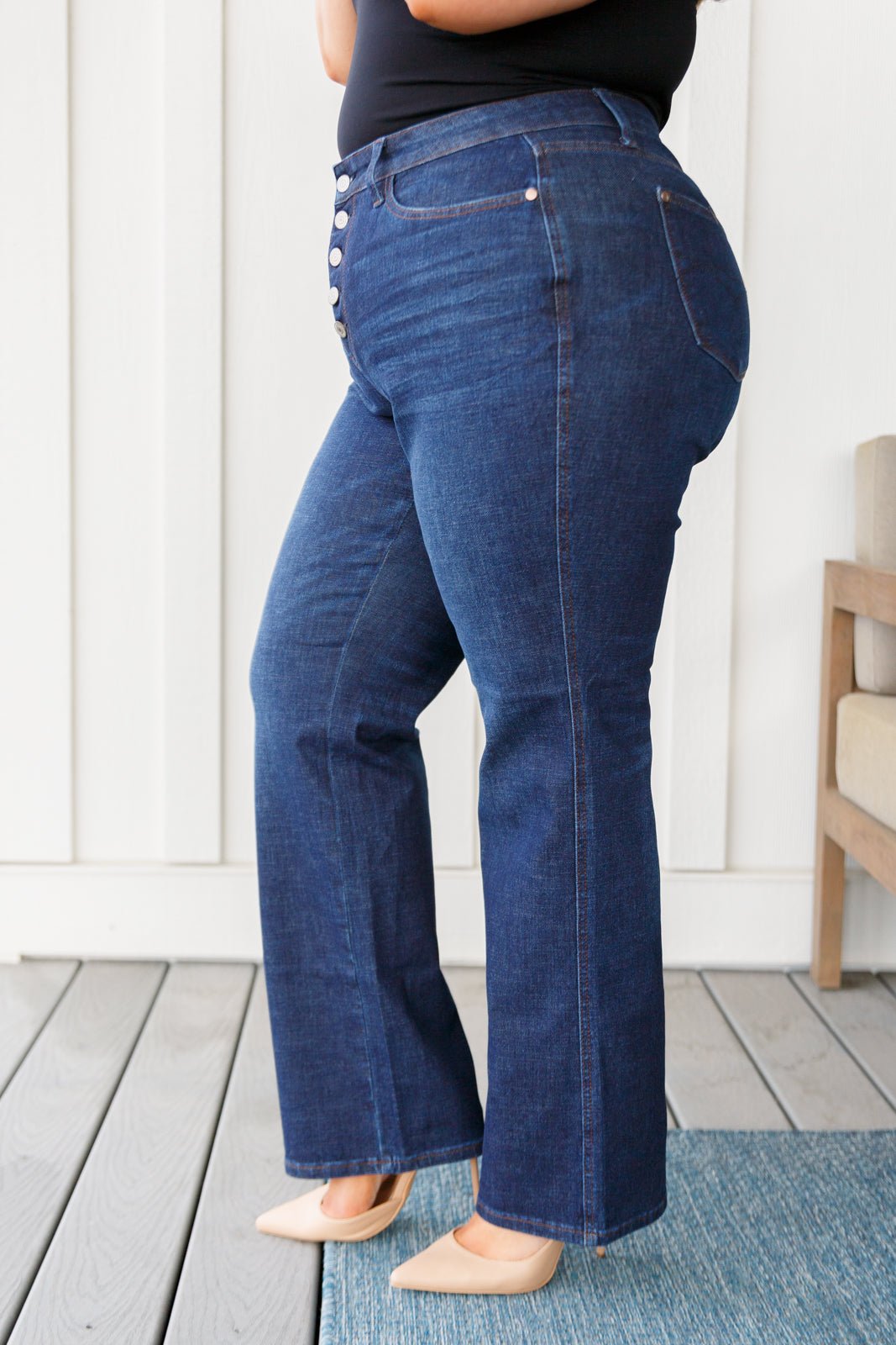 Arlo High Rise Button-Fly Straight Jeans - Happily Ever Atchison Shop Co.