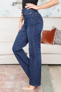 Arlo High Rise Button-Fly Straight Jeans - Happily Ever Atchison Shop Co.