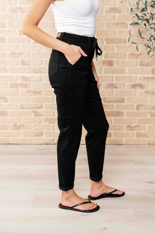 Carmen Double Cuff Joggers in Black - 1985 the VAULT Boutique