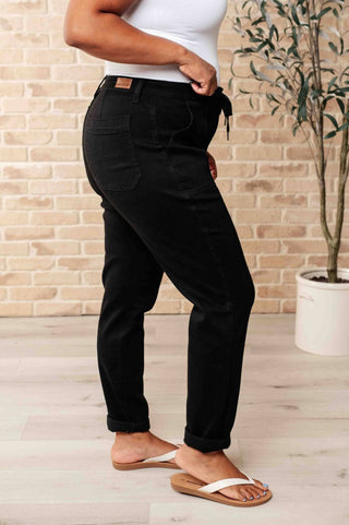 Carmen Double Cuff Joggers in Black - 1985 the VAULT Boutique