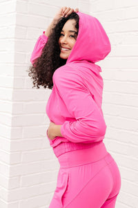 Morning Run Half Zip Hoodie in Sonic Pink - 1985 the VAULT Boutique