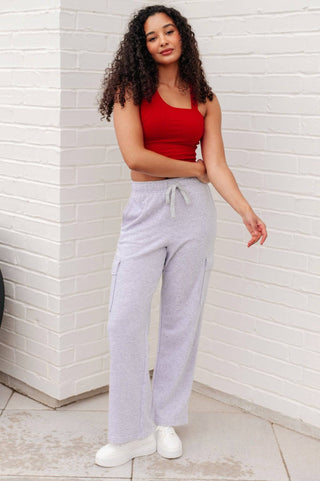 Run, Don't Walk Cargo Sweatpants in Grey - 1985 the VAULT Boutique